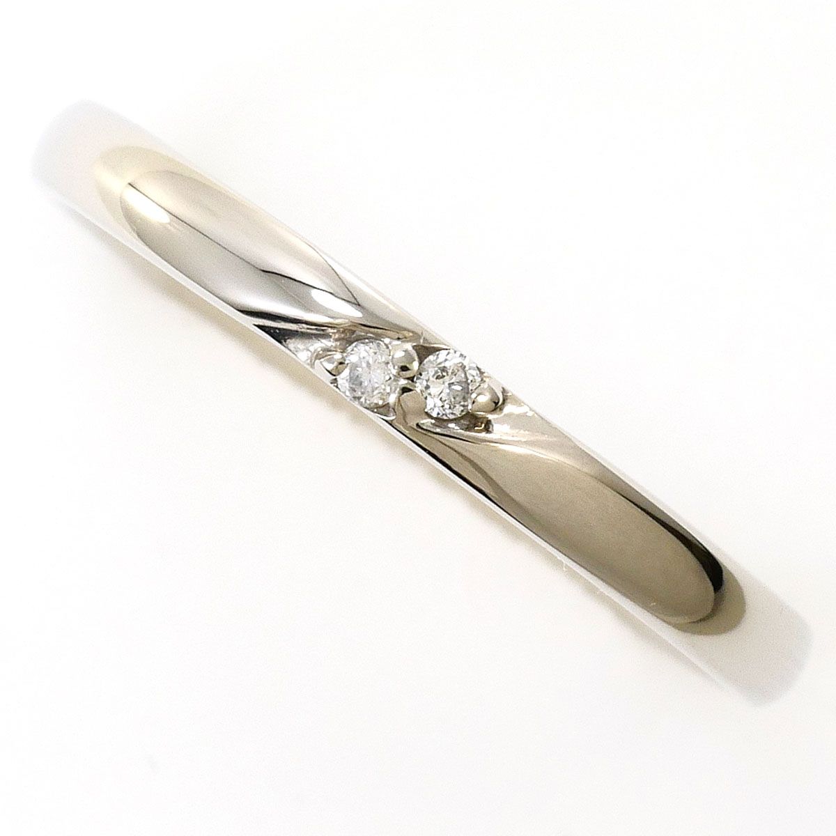 PT585/プラチナ リング・指輪 7号 ダイヤモンド 0.01ct 総重量約1.7g