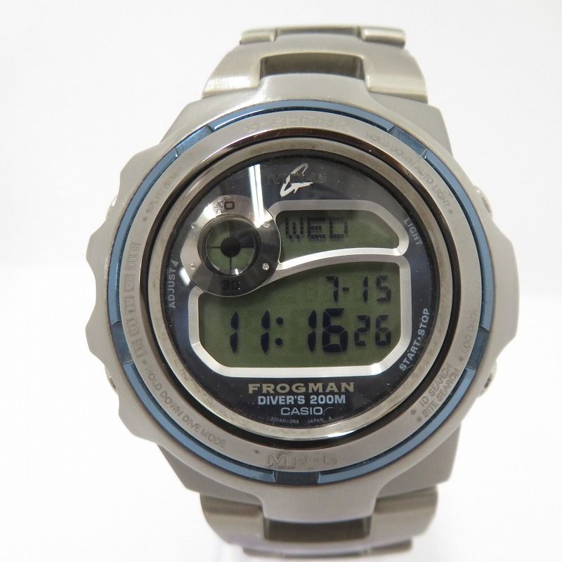 【瀬戸大橋店】 中古 G-SHOCK | ジーショック 腕時計 MR-G/FROGMAN デジタルクォーツ MRG-1100-2 シルバー 【131】