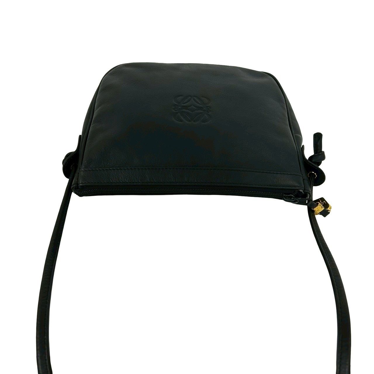 極 美品 LOEWE ロエベ ヴィンテージ アナグラム ロゴ 刻印 金具 レザー