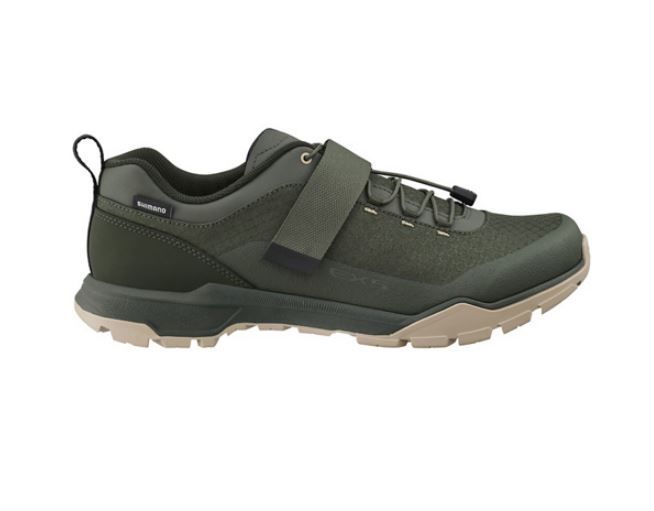 【新品・送料無料】SHIMANO SPDシューズ SH-EX500 42 26.5㎝ オリーブ ※北海道・沖縄除く