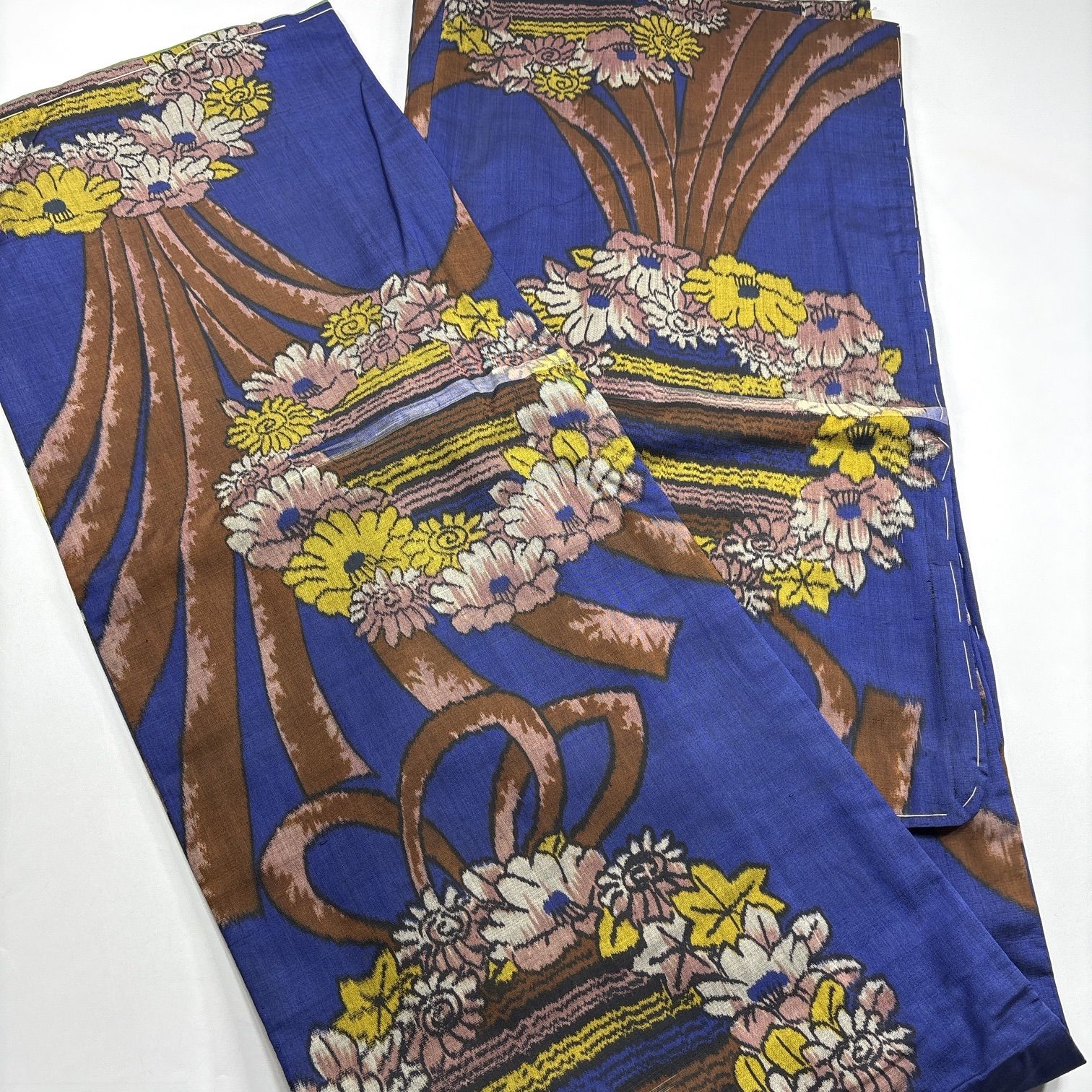 銘仙 着物 4枚セット 綿 着物まとめ売り【7285】同梱購入歓迎 リメイク