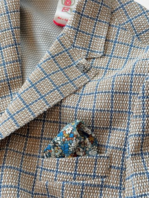 種類19:52/ベージュ×オレンジ 【定価59,400円(税込)】BOB ITALY ボブイタリア カーディガンのように羽織って都会的なリラックス感!大人カジュアルを格上げするチェック柄テーラードストレッチジャケット 074743136 ベージュ×ネイビー 種類19:52/ベージュ×オレンジ 【定価59,400円(税込)】BOB ITALY ボブイタリア カーディガンのように羽織って都会的なリラックス感!大人カジュアルを格上げするチェック柄テーラードストレッチジャケット 074743136 ベージュ×ネイビー