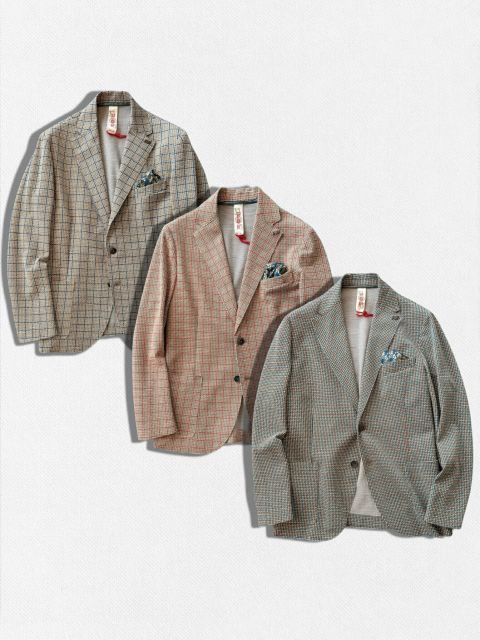 種類19:52/ベージュ×オレンジ 【定価59,400円(税込)】BOB ITALY ボブイタリア カーディガンのように羽織って都会的なリラックス感!大人カジュアルを格上げするチェック柄テーラードストレッチジャケット 074743136 ベージュ×ネイビー 種類19:52/ベージュ×オレンジ 【定価59,400円(税込)】BOB ITALY ボブイタリア カーディガンのように羽織って都会的なリラックス感!大人カジュアルを格上げするチェック柄テーラードストレッチジャケット 074743136 ベージュ×ネイビー