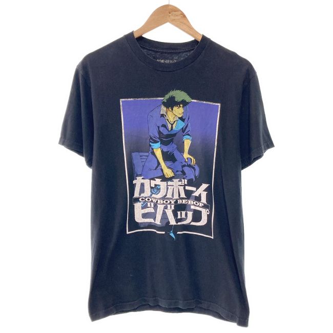 【中古】　SUNRISE　Tシャツ　半袖　トップス　クルーネック　キャラクター　カウボーイビバップ　スパイク スピーゲル　プリント　古着　/7047