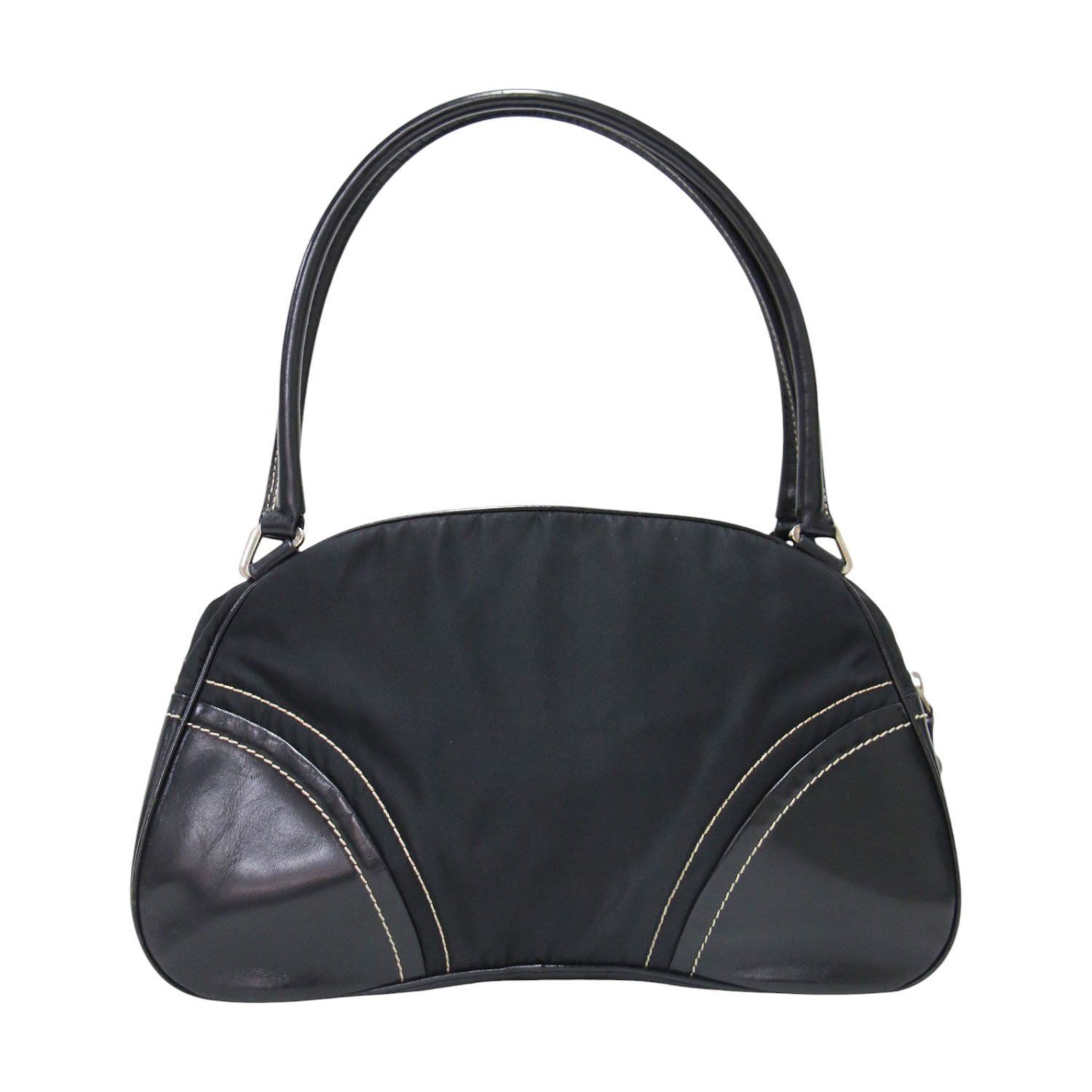 ヴィンテージ】PRADA プラダ バッグ ブラック 黒 ナイロン レザー ミニ