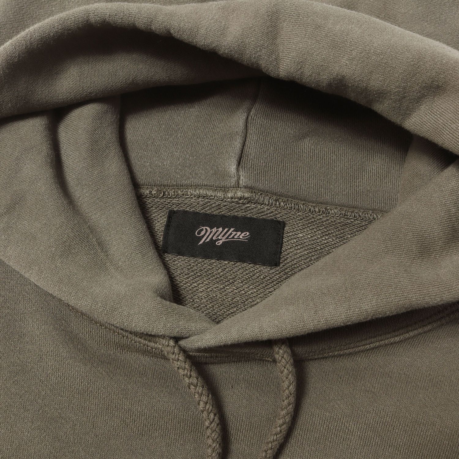 【美品】MIHARA YASUHIRO ミハラヤスヒロ パーカー カーキ M 23SS ヴィンテージ加工 スウェット パーカー KKM Printed Shirring Hoodie MYne 日本製 トップス フーディー プルオーバー【メンズ】【中古】
