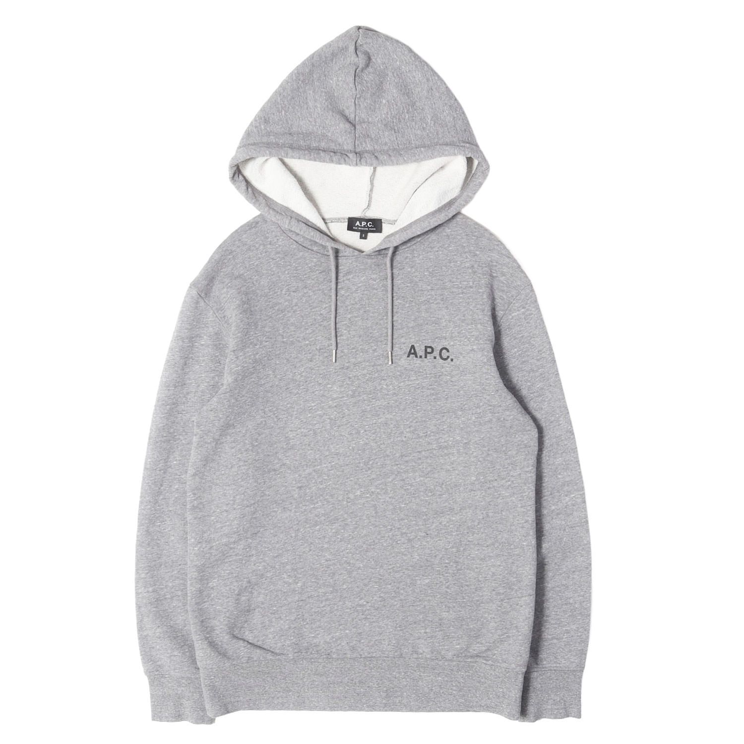 A.P.C. アーペーセー パーカー ヘザーグレー サイズ:S 22AW レナード ロゴ スウェット パーカー HOODIE LEONARD 22PC 日本製 トップス フーディー プルオーバー【メンズ】【中古】