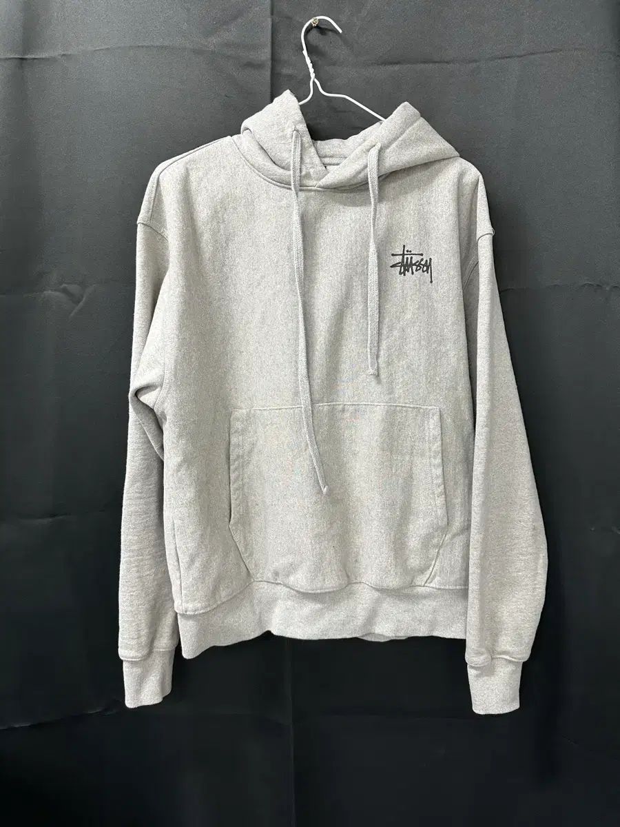 STUSSY ベーシック フーディー アッシュ ヘザー