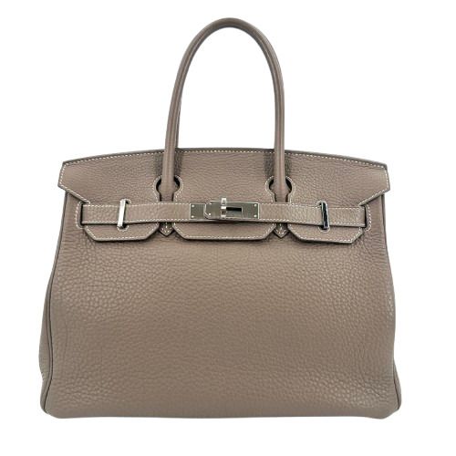 ♪ Hermes エルメス バーキン30 エトゥープ トゴ シルバー金具 □Q刻印 2013年製 レザー ハンドバッグ カデナ 鍵付き