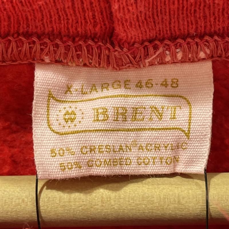 中古】60s-70s BRENT ジップアップパーカー サイズXL レッド[19