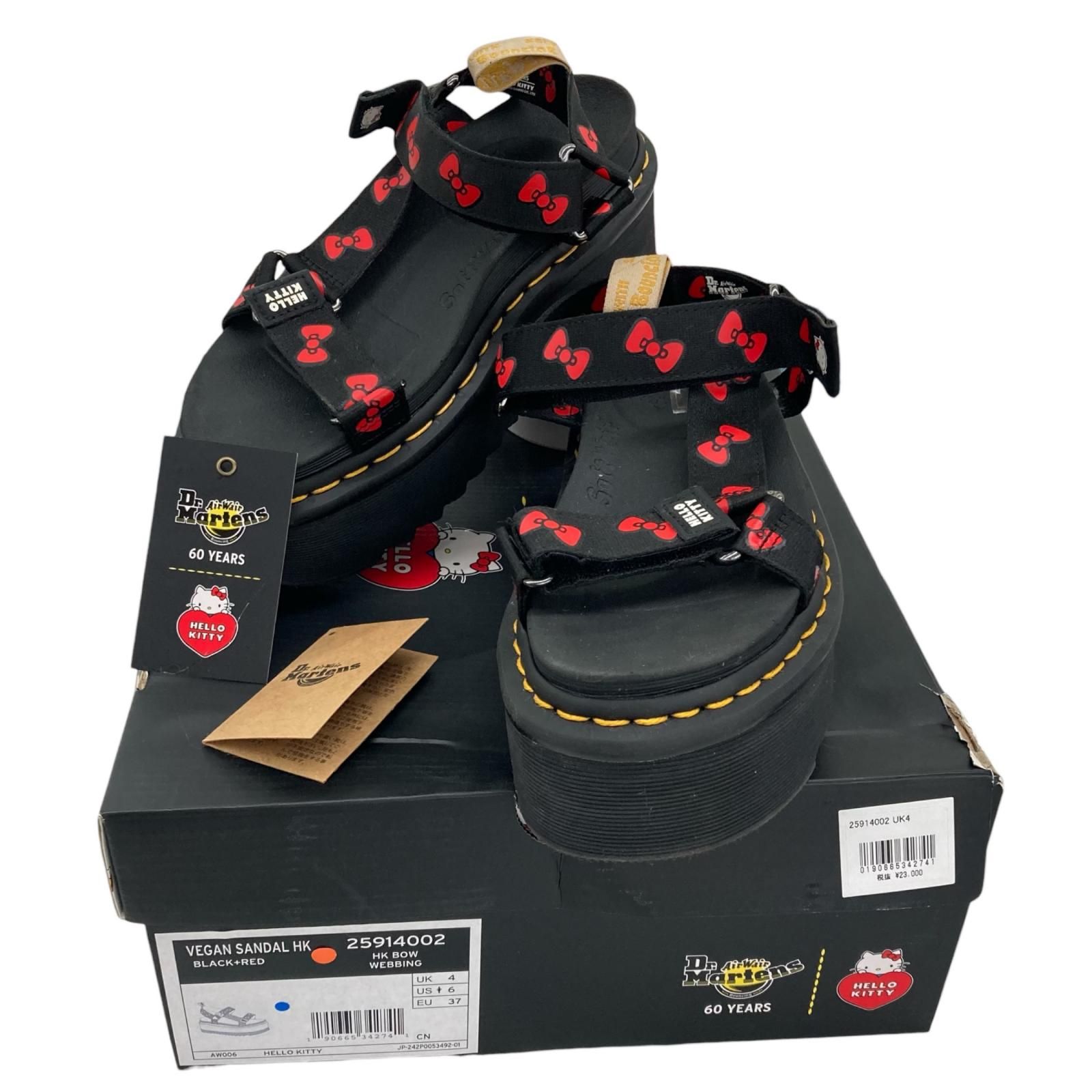 186000 Dr.Martens ドクターマーチン サンダル 25914002 ハローキティ コラボ 60周年記念 限定厚底サンダル 9,990円