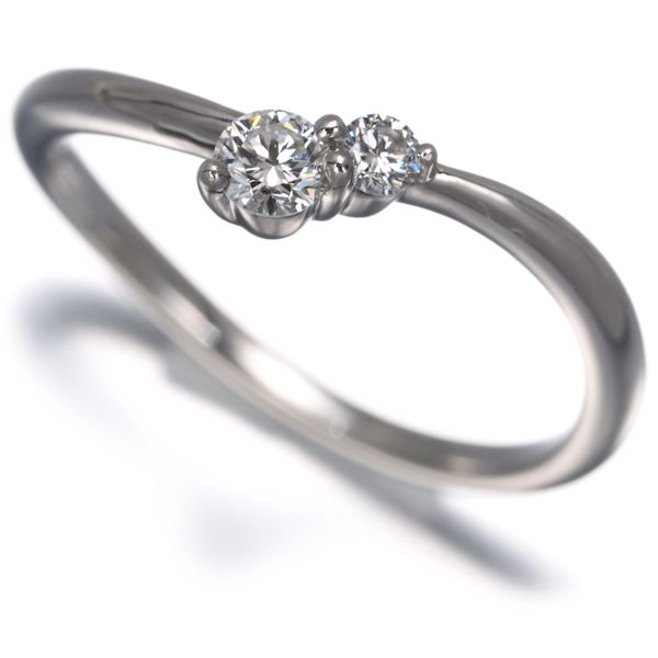 ケイウノ リング ダイヤ ダイヤモンド 0.14ct 2P 8号 Pt950 #197946
