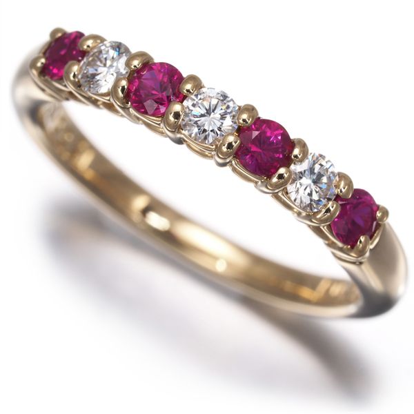 ポーラ リング ルビー 0.36ct ダイヤ ダイヤモンド 0.21ct 13号 K18YG
