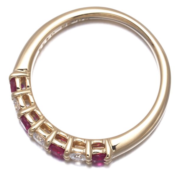ポーラ リング ルビー 0.36ct ダイヤ ダイヤモンド 0.21ct 13号 K18YG