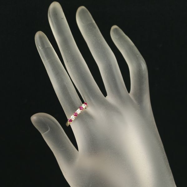 ポーラ リング ルビー 0.36ct ダイヤ ダイヤモンド 0.21ct 13号 K18YG