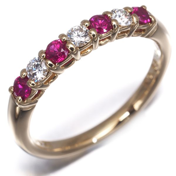 ポーラ リング ルビー 0.36ct ダイヤ ダイヤモンド 0.21ct 13号 K18YG
