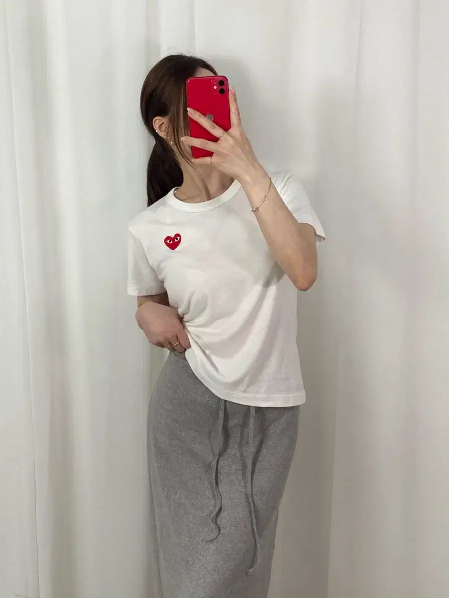 コム・デ・ギャルソン 白 レッドワッペン T
