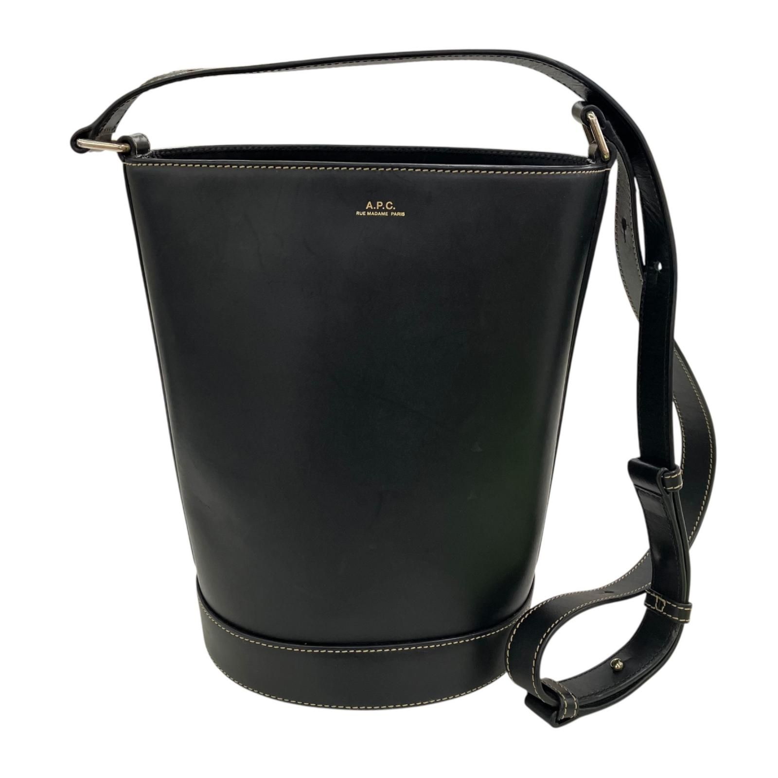 186000 現状品 A.P.C. アーペーセー バケツ型ショルダーバッグ　ブラック　 レディース 6,603円