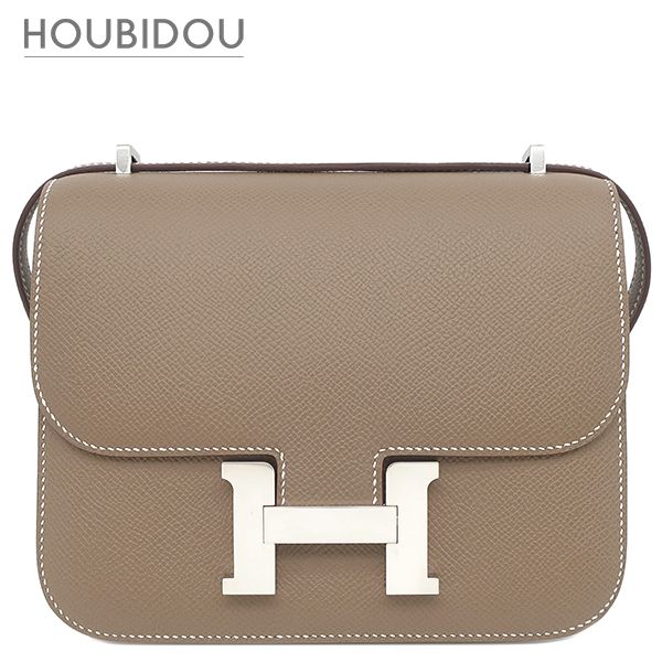 エルメス HERMES ショルダーバッグ コンスタンス3 ミニ ミロワール ヴォーエプソン エトゥープ シルバー金具 2025年製 K【中古】