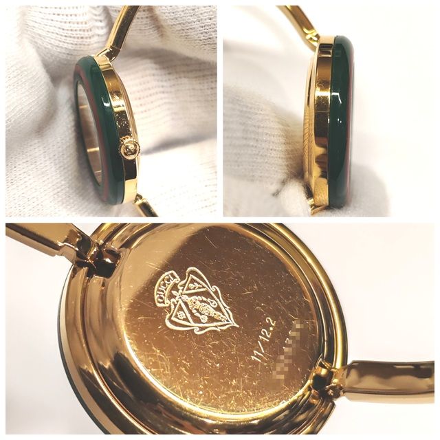 GUCCI グッチ チェンジベゼル 11/12.2 腕時計 GP ホワイト クオーツ