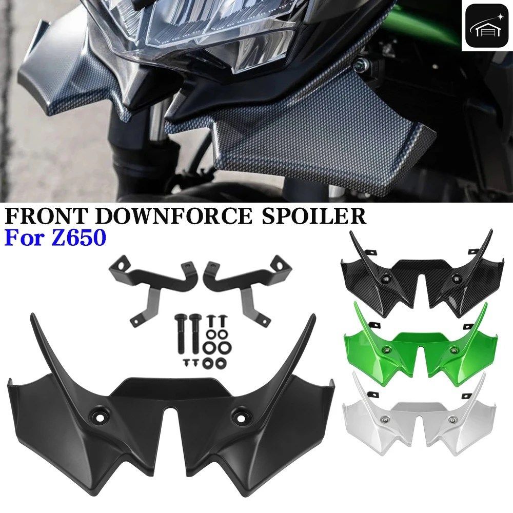 オートバイ Z650 フロントスポイラー ウィングレット エアロダイナミックウィングディフレクターキット ネイキッドダウンフォーススポイラ