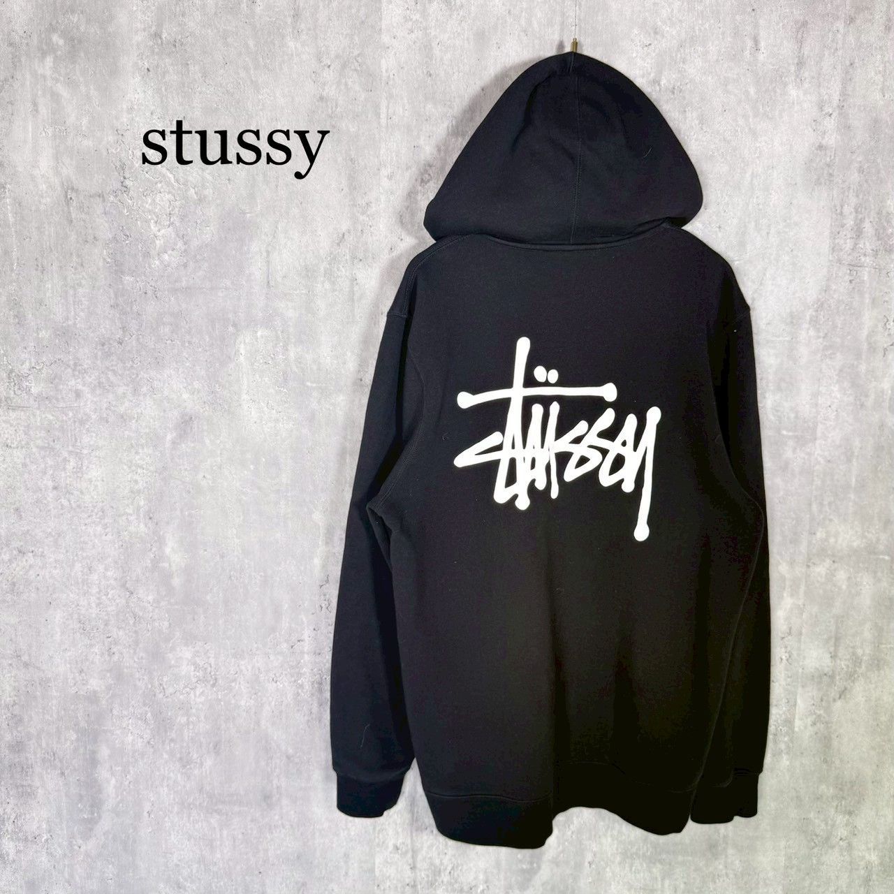 『stussy』ステューシー (M) Basic Stussy Zip Hoodie ベーシック ステューシー ジップパーカー