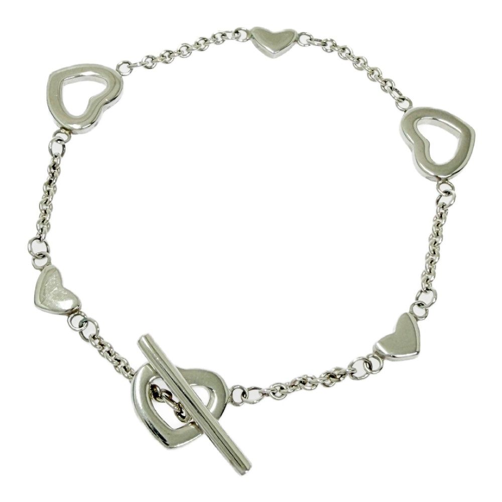 と*り様 ティファニー ラリアット ハート シルバーブレスレット 925 中古】【箱付き】 TIFFANY&Co. ティファニー シルバー ハートリンク