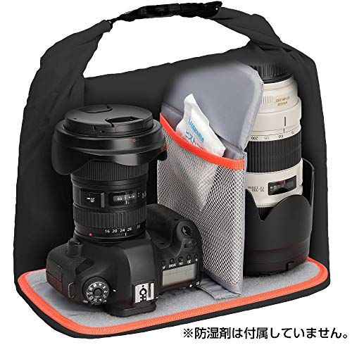 ハクバ HAKUBA 防湿カメラケース ドライソフトボックス Lサイズ ブラック KDSB-LBK 防湿庫 ソフトケース 取り外し可能な中仕切り付 カメラバッグt