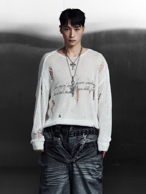 新品未使用【Rosen Kreuz】LOOSE MESH KNIT