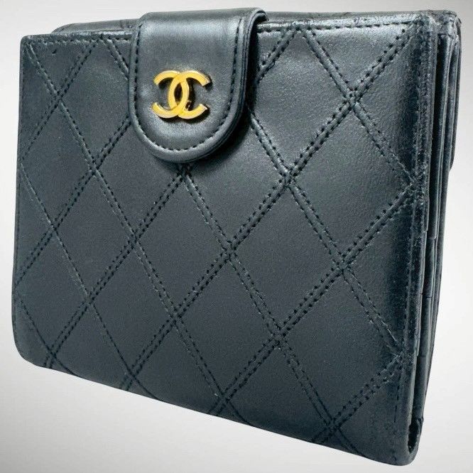 美品】CHANEL シャネル ココマーク ビコローレ Wホック コンパクト 二