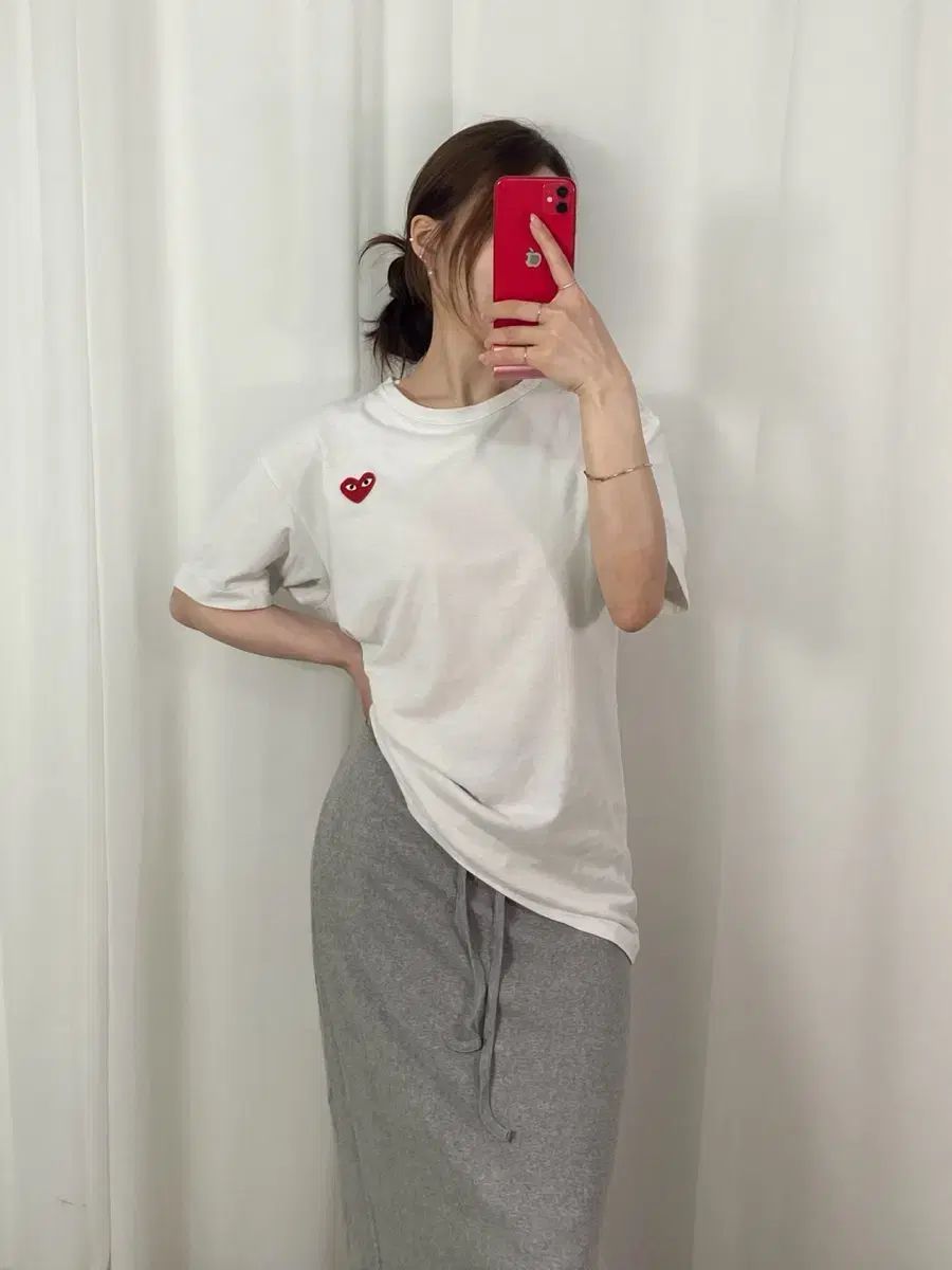 コム・デ・ギャルソン 白 レッドワッペン T