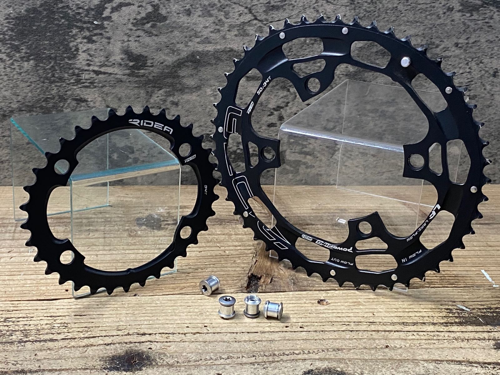 KI489 リデア RIDEA POWERING LF W2T 4ARMS 楕円チェーンリング 50-34T BCD110mm 4穴 2×9~11S