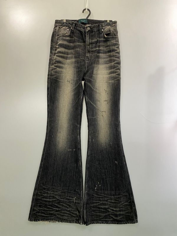 【中古品】 VIRGIN ATRAXIA ヴァージン アタラクシア STANED WRINKLED WIDE FLARE JEANS ワイドフレアジーンズ メンズ ボトムス ジーンズ 【152-260717-em-53-min】