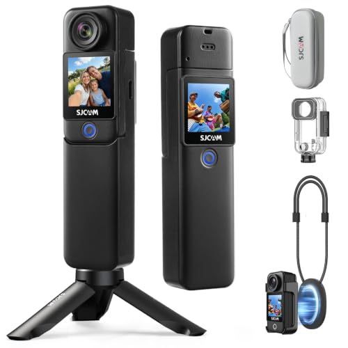 SJCAM C300 4K アクションカメラ ｜ Vlogカメラ ポケットカメラ 7時間持続バッテリー ｜ 6軸電子防抖 154°広角 ｜ デュアルタッチスクリーン ウェアラブルボディカメラ ｜ 8倍ズーム対応 3800mAh大容量 XYDLi