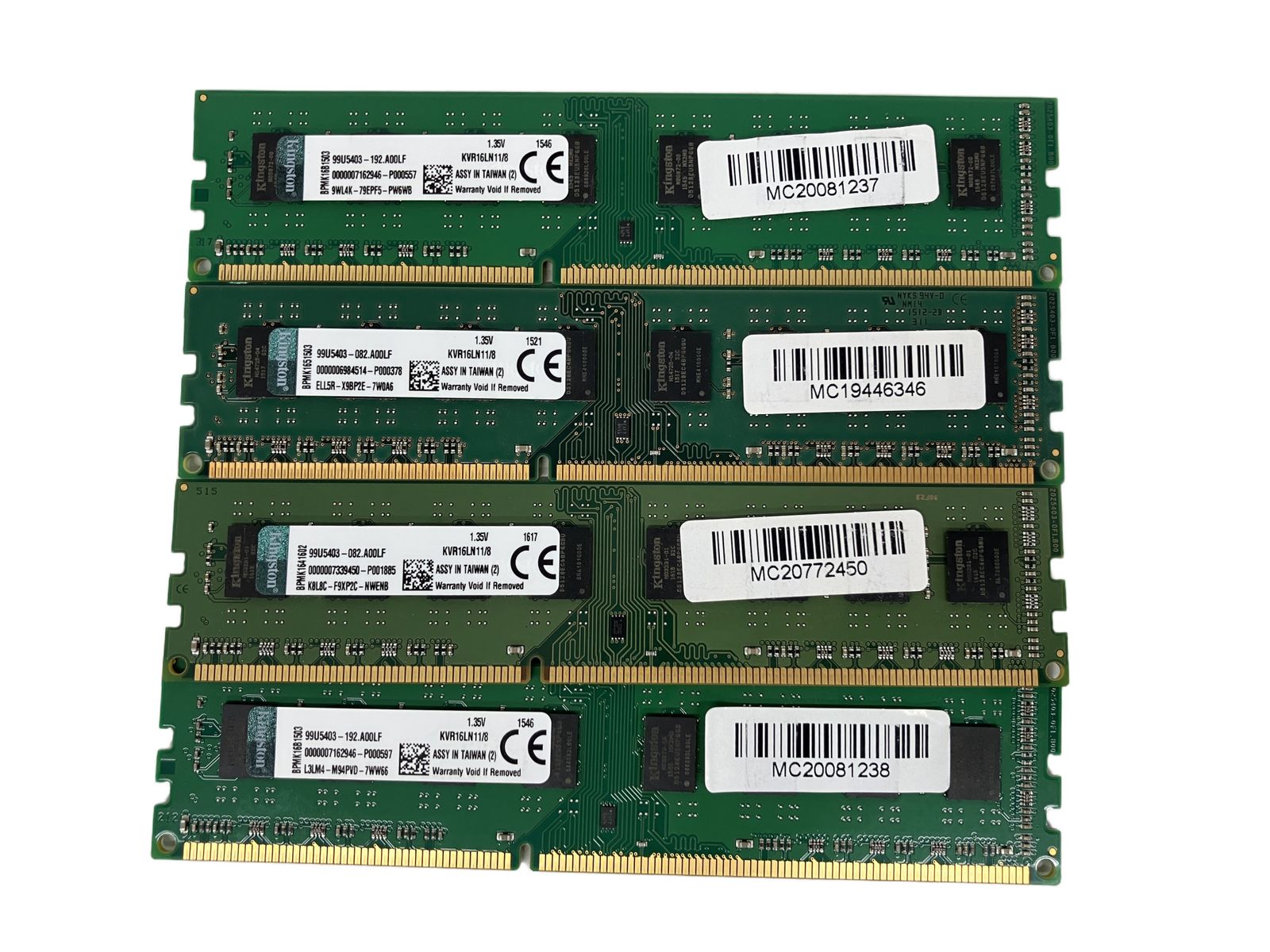 ■ジャンク品■　メモリ 11 Kingston 8GBメモリ 4点 ジャンク - ReReストア