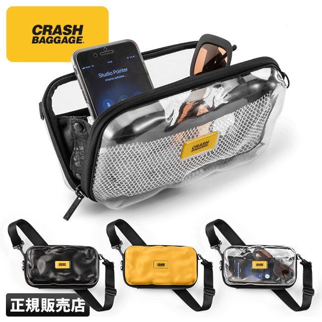 【メーカー正規品】クラッシュバゲージ ショルダーバッグ ポーチ クリア スケルトン ミニ 小さめ CRASH BAGGAGE cb370