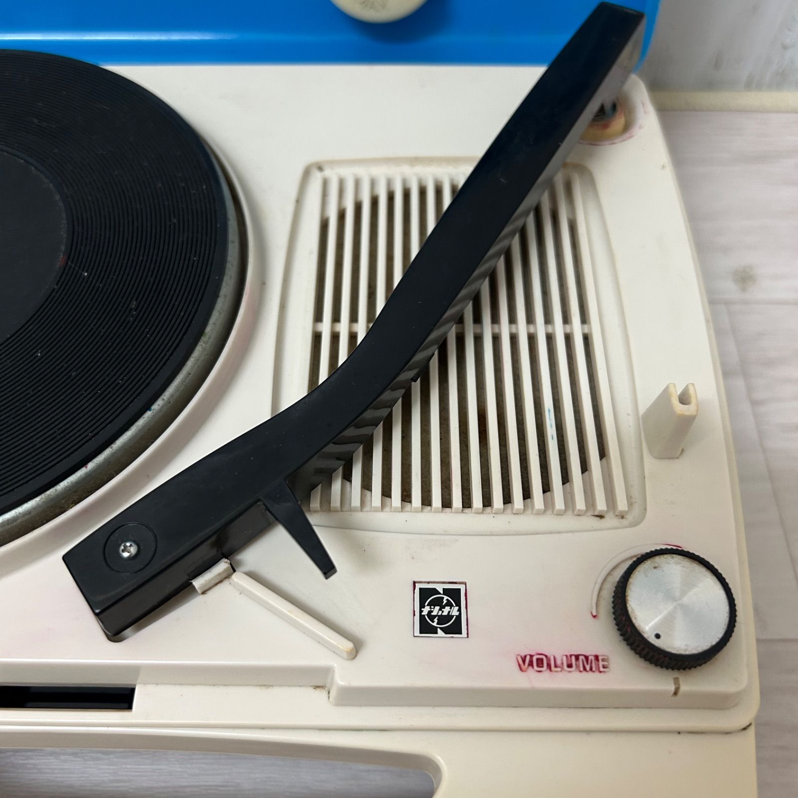 National ポータブルレコードプレーヤー SF-321 50Hz ブルー 動作確認
