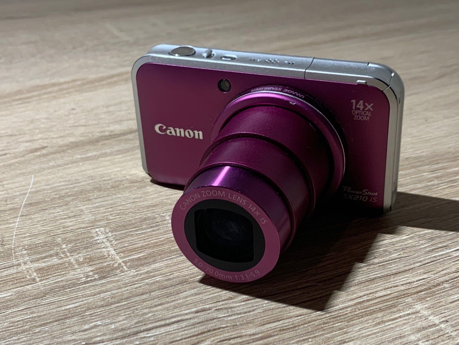 2463 Canon PowerShot SX210 IS パープル ジャンク品 デジカメ【コ