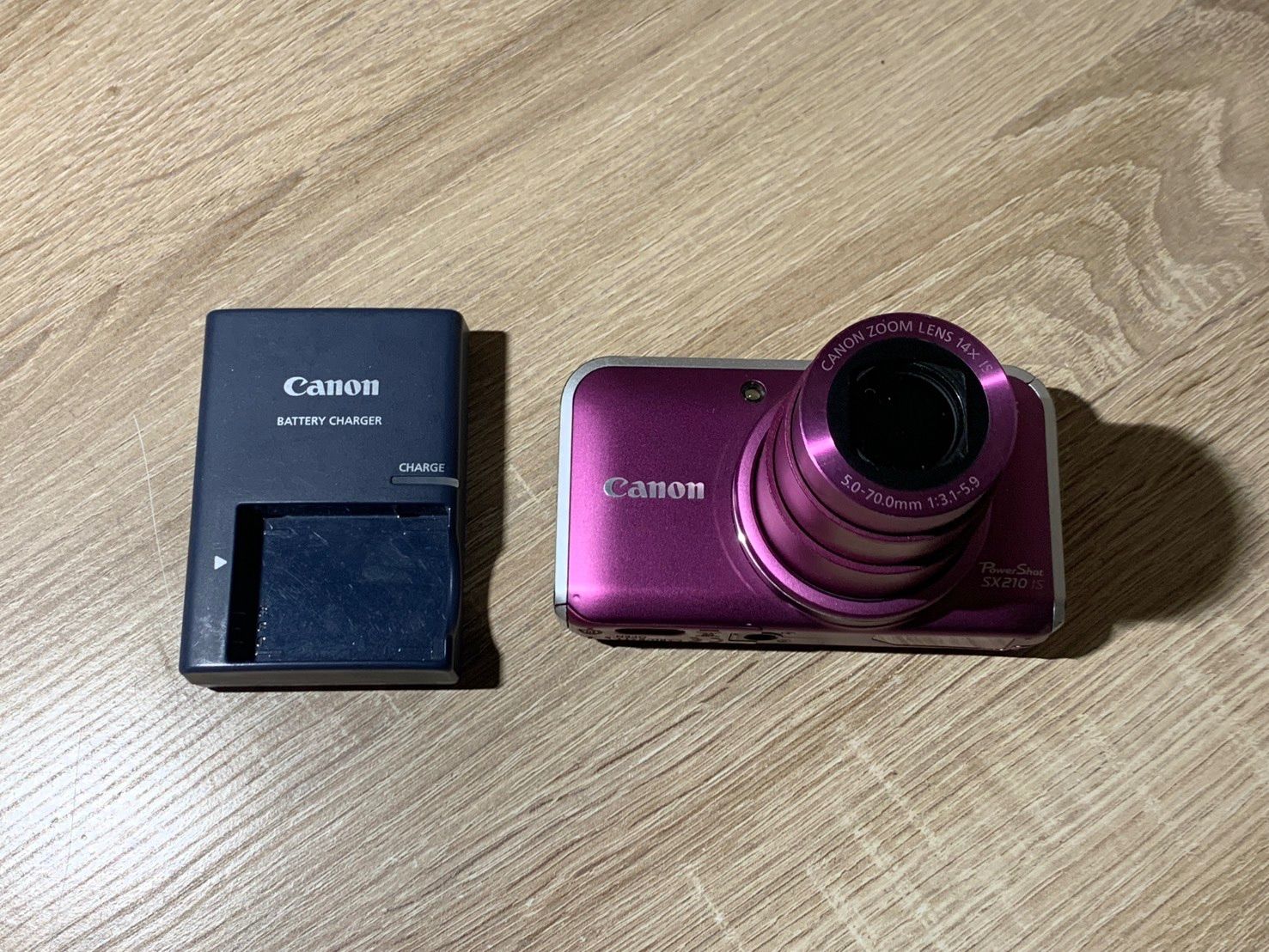 2463 Canon PowerShot SX210 IS パープル ジャンク品 デジカメ【コ