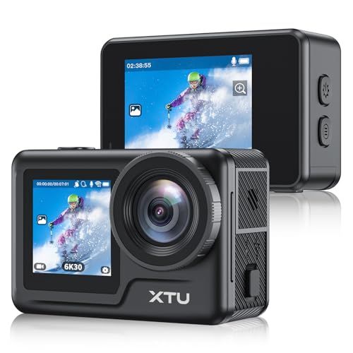 アクションカメラ 6K30FPS 20MP アクションカム 本機防水 水中カメラ 5GWiFi対応 SuperSmooth手ぶれ補正3.0 事前録画 HDR機能 1550?Ahバッテリー付き Type-C外部マイク対応 スポーツカメラ/ドラレコ/ウェアラブルi