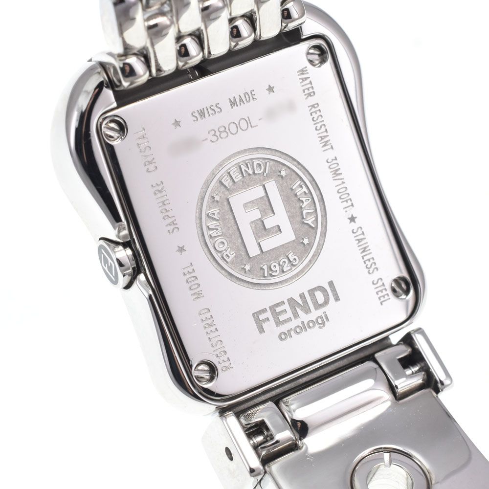 フェンディ FENDI 3800L ダイヤモンド ホワイトシェル クォーツ