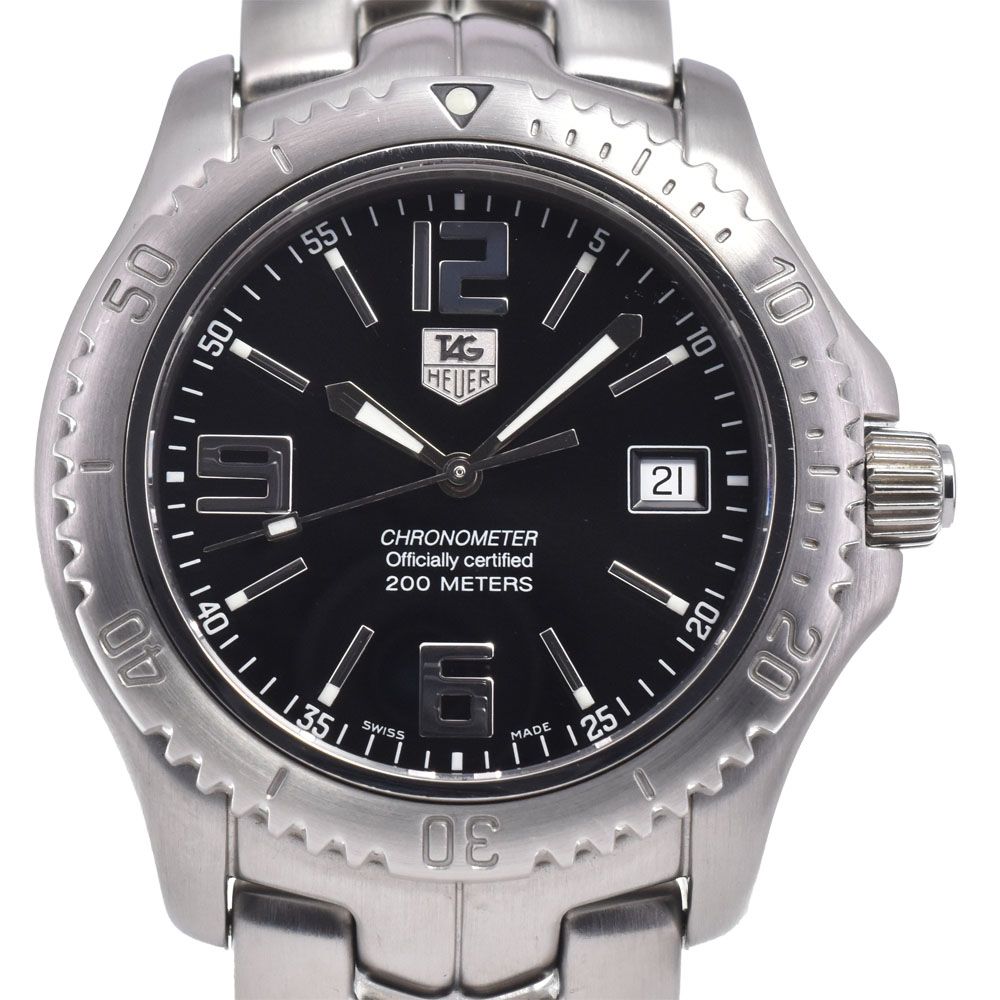 タグホイヤー TAG HEUER WT5110 リンク クロノメーター デイト ブラック 自動巻き メンズ 美品 腕時計 Q#149271