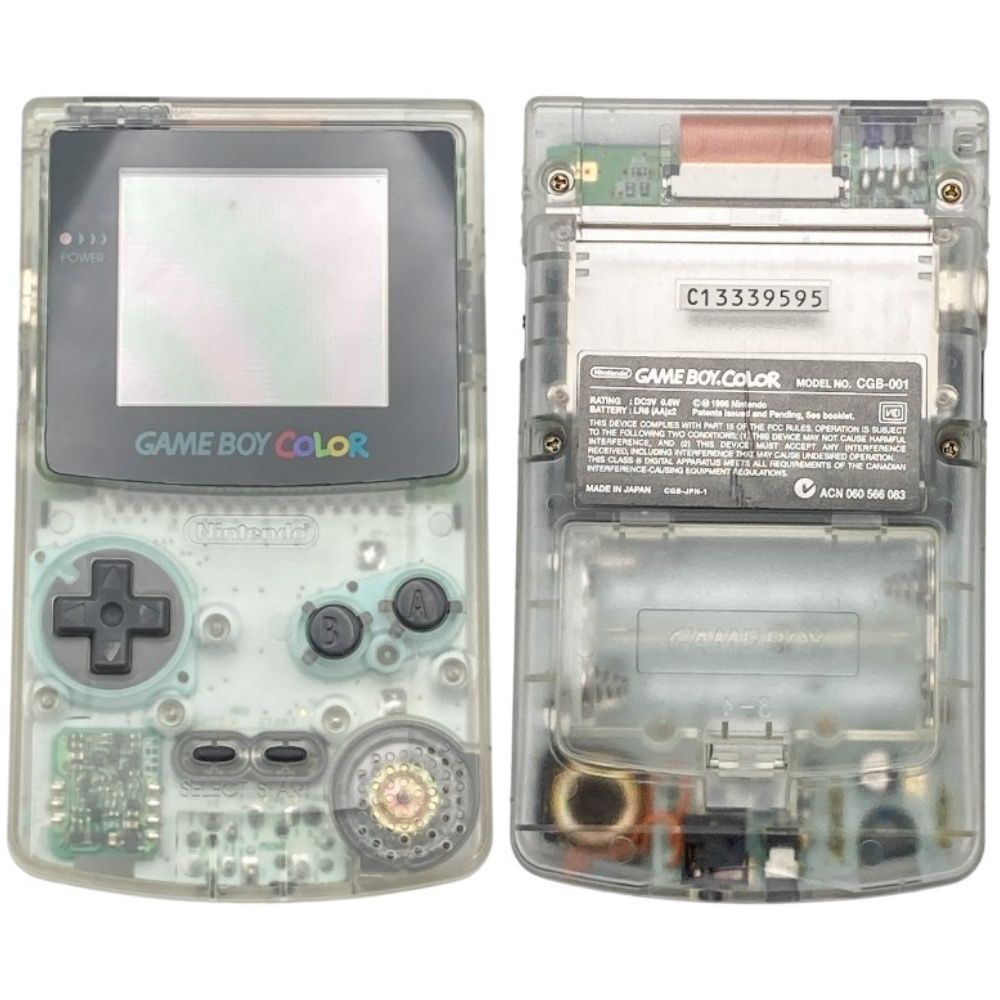 任天堂 ゲームボーイ カラー 本体 クリア GAMEBOY COLOR 中古 a4