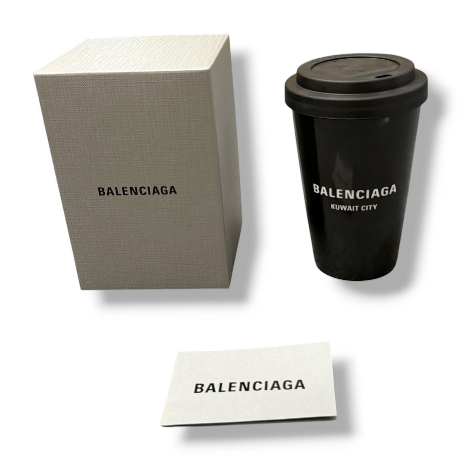 未使用 BALENCIAGA タンブラー セラミック バレンシアガ ブラック F 