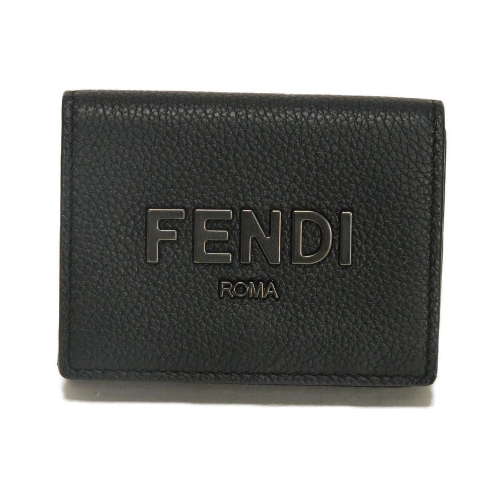 FENDI フェンディ コンパクト ウォレット グレイン カーフ トリ