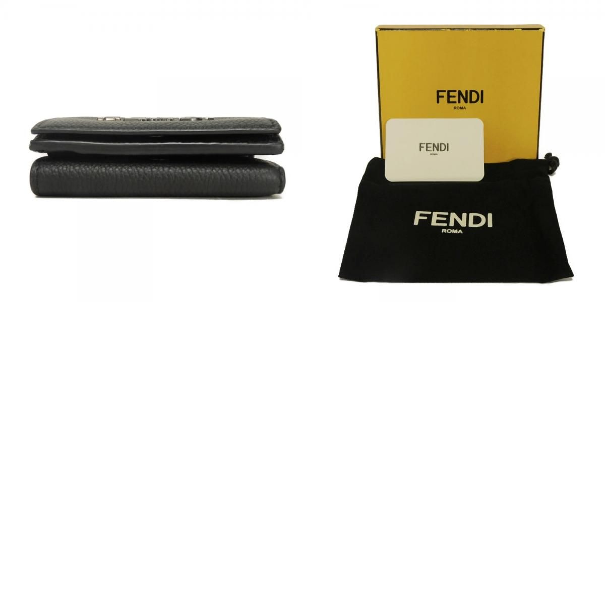 FENDI コンパクトウォレット FENDI フェンディ コンパクト ウォレット グレイン カーフ トリ