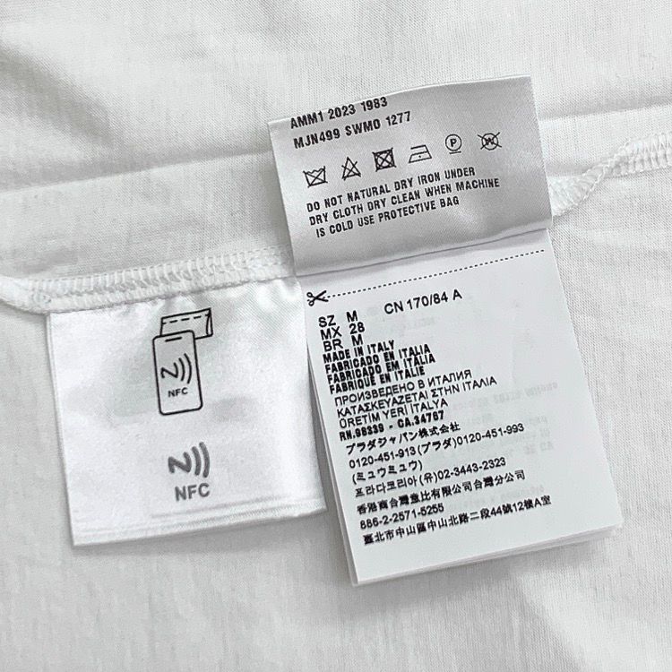 未使用品 miu miu ミュウミュウ ハートロゴ 半袖 Tシャツ ホワイト M