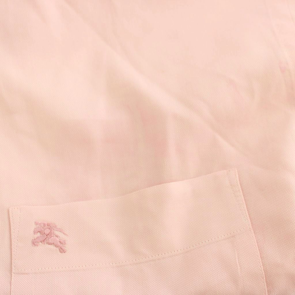 バーバリー ロンドン BURBERRY LONDON シャツ ホースロゴ刺繍 BD ボタンダウン 長袖 LL ピンク /HS ■GY50