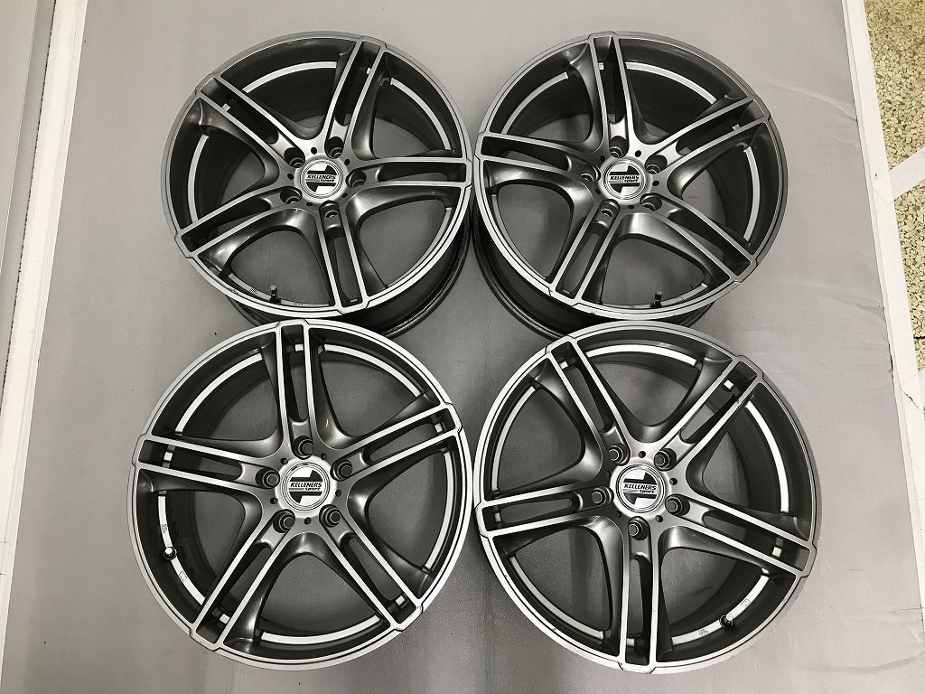 ◎小傷 良品 BMW用 KELLENERS 18inc 8J +29 120/5H M14ボルト用 即納 個人宅OK 4本 検) 3シリーズ E90 E91 E92 E93 5シリーズ E61 E62