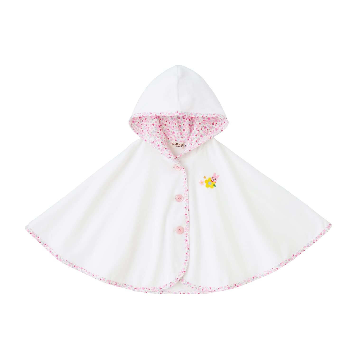 [ミキハウス ホットビスケッツ] ポンチョ 男の子 女の子 ベビー 子供服 ピンク フリー(70-90cm) 71-3801-493